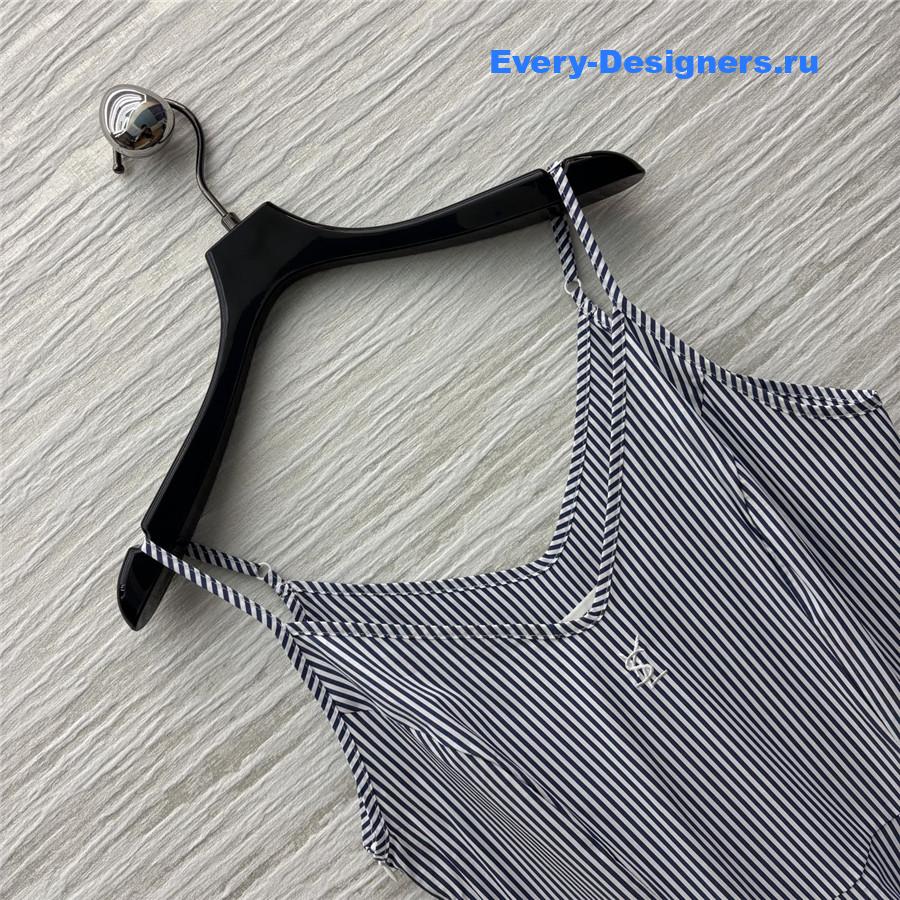 Sa1nt Lau*nt striped shirt dress