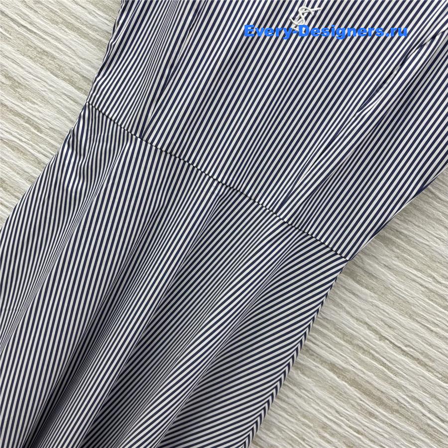 Sa1nt Lau*nt striped shirt dress