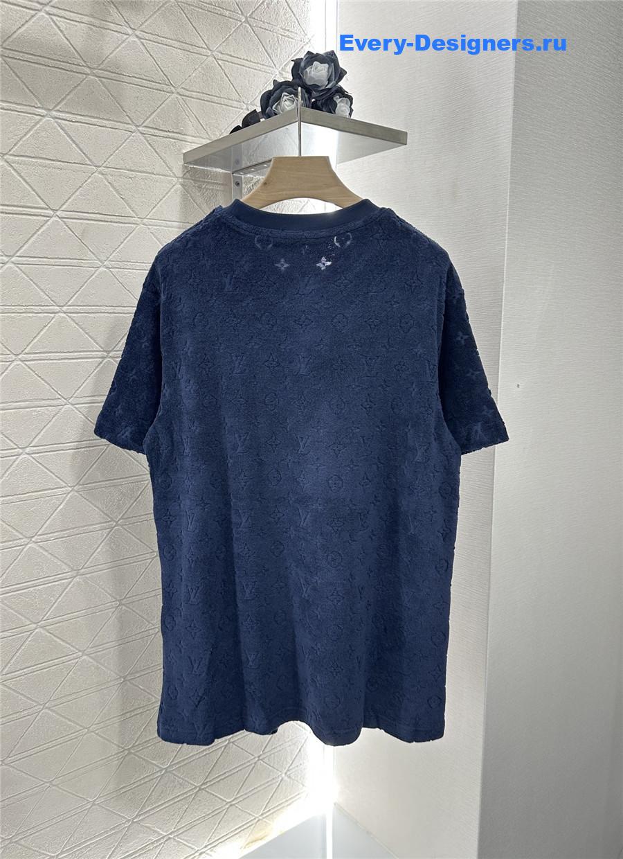 l0vis Vvtt0n dark blue jacquard tee