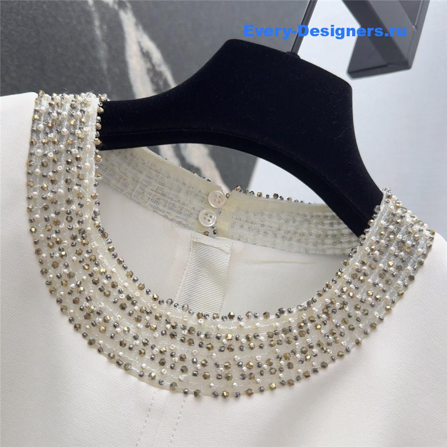 D10r cd beaded white dress