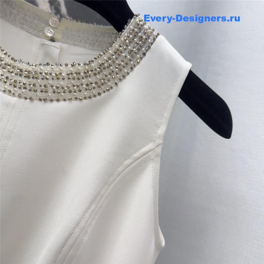 D10r cd beaded white dress
