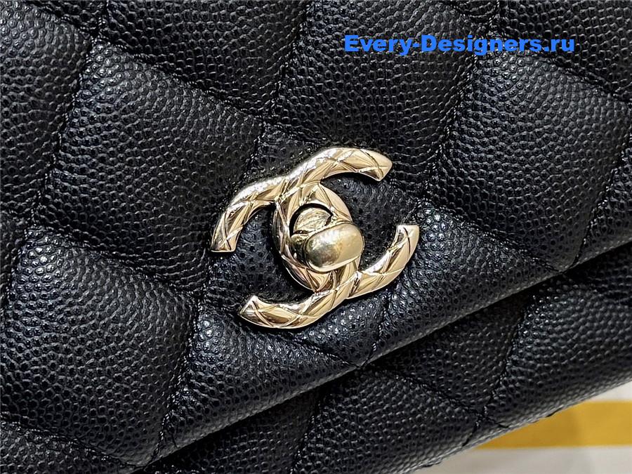 Ch**el black shiny clutch