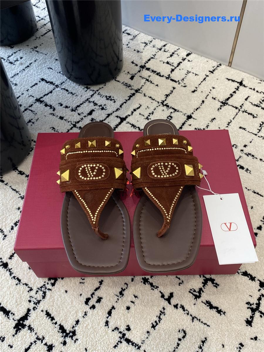 Va1e*ntin0 brown suede plaster caster sandals