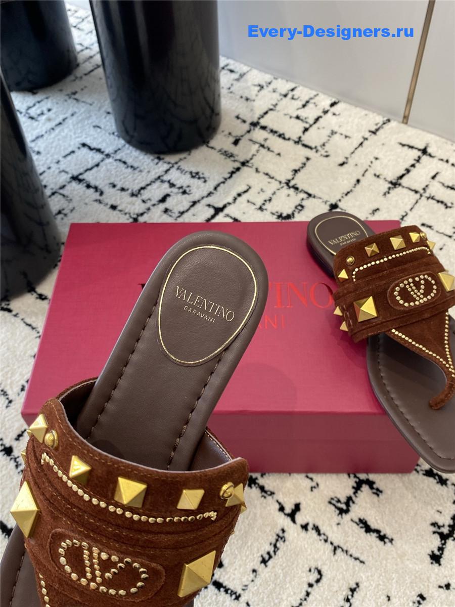 Va1e*ntin0 brown suede plaster caster sandals