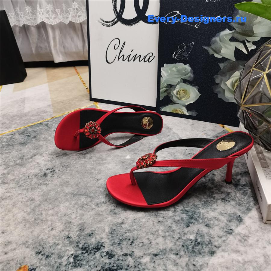 Sa1nt Lau*nt rhinestone slippers