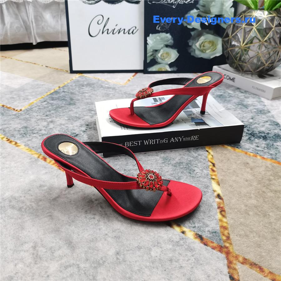 Sa1nt Lau*nt rhinestone slippers