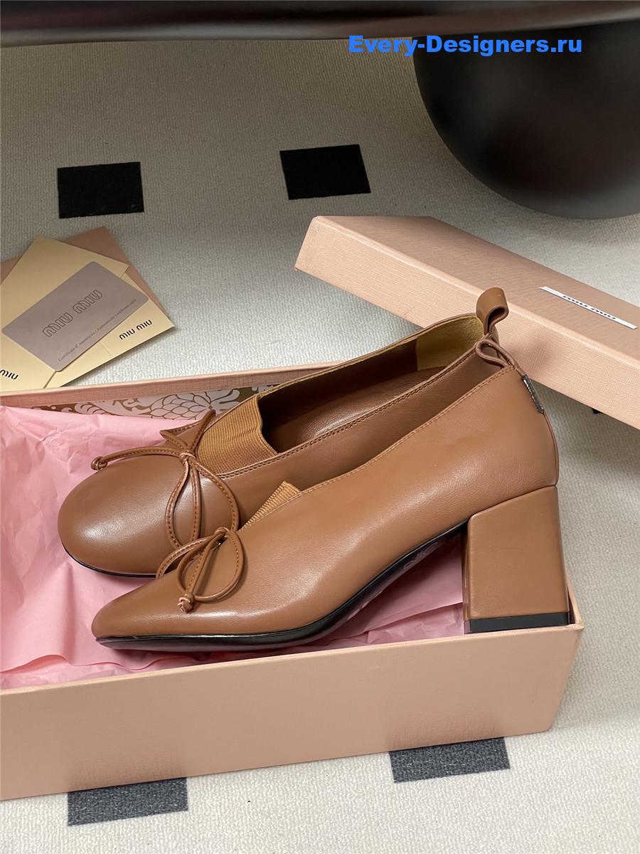 Miu Miu Brown Mary Jane Pumps