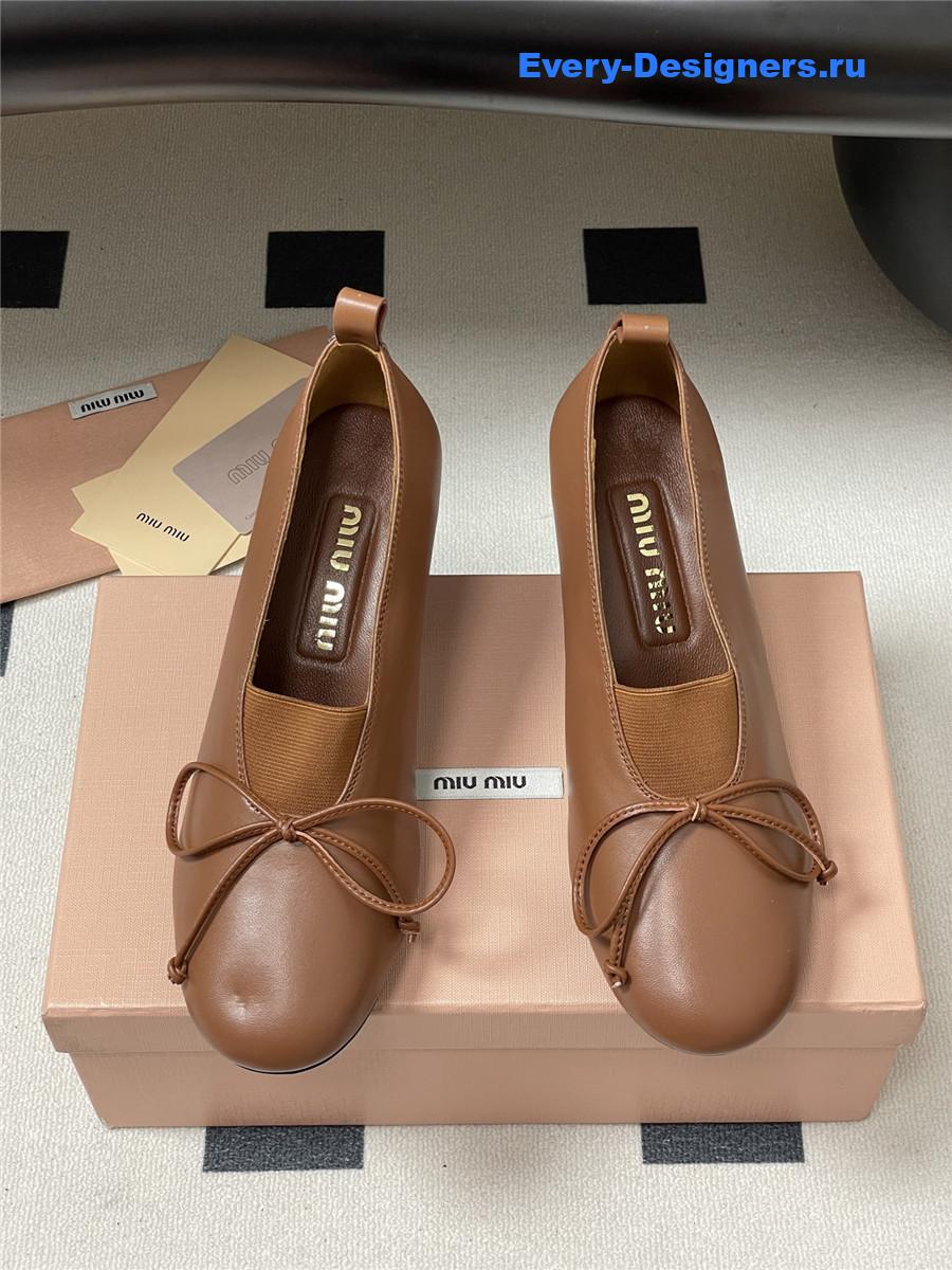 Miu Miu Brown Mary Jane Pumps