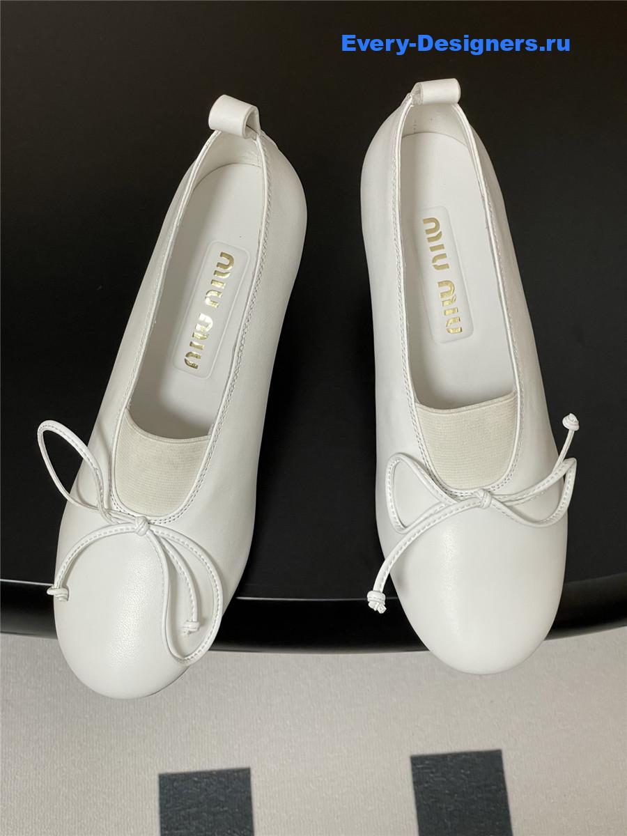Miu Miu White Mary Jane Pumps