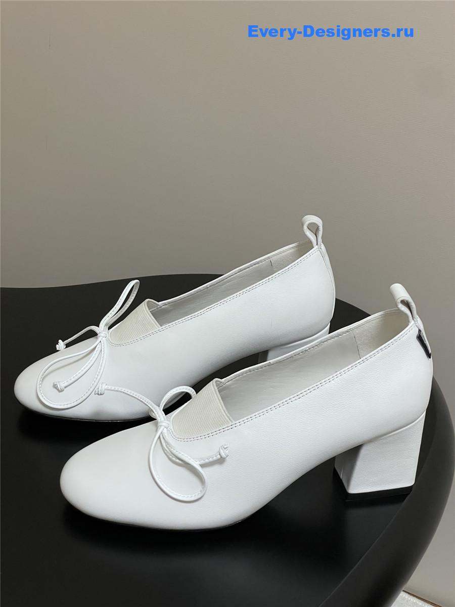 Miu Miu White Mary Jane Pumps