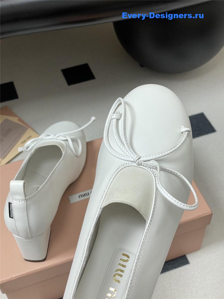 Miu Miu White Mary Jane Pumps