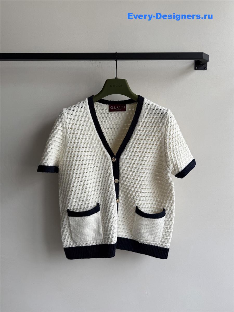 Gvc*1 fine cotton crochet cardigan