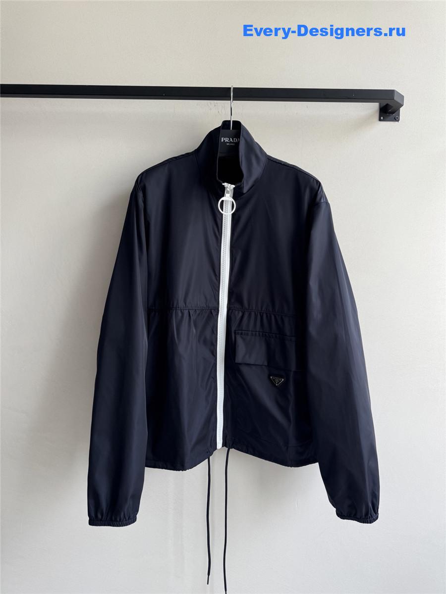 Pra*a blue re-nylon blouson jacket