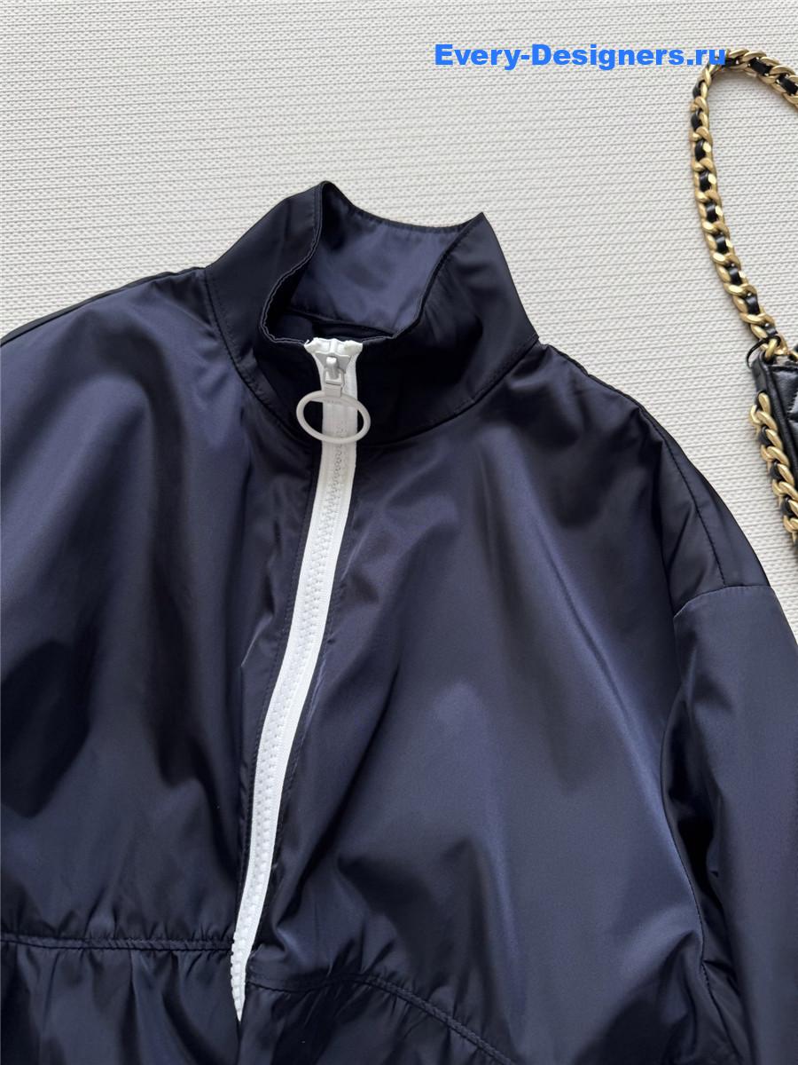 Pra*a blue re-nylon blouson jacket
