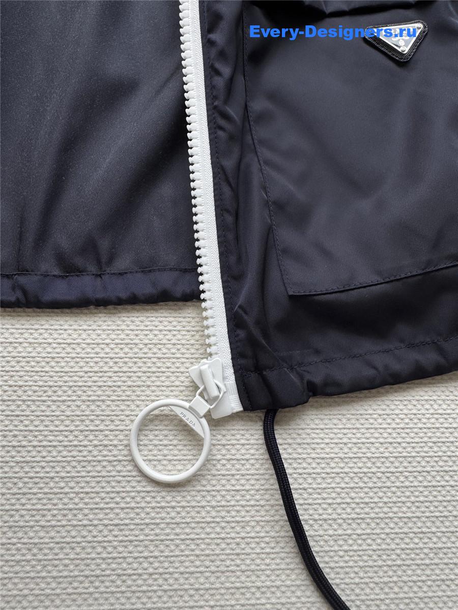 Pra*a blue re-nylon blouson jacket