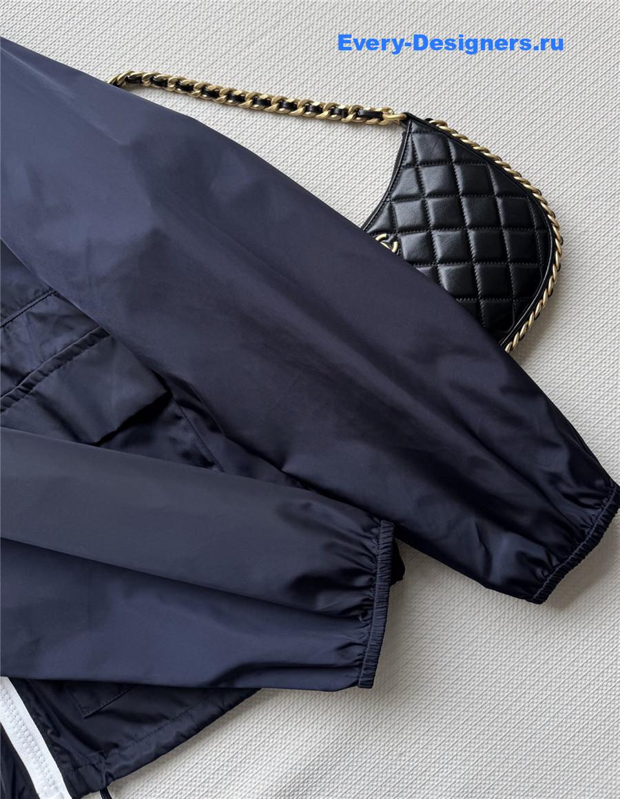 Pra*a blue re-nylon blouson jacket