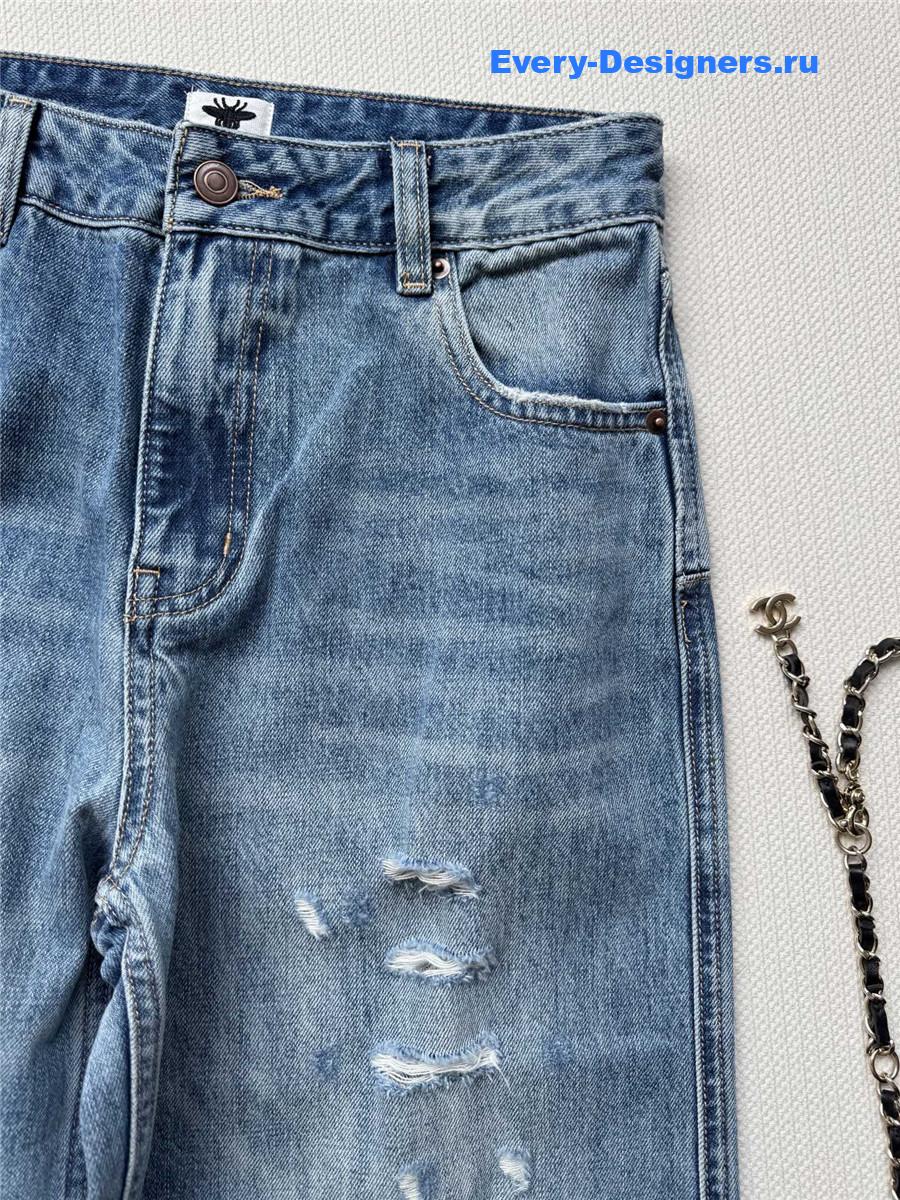 D10r light blue washed denim trousers