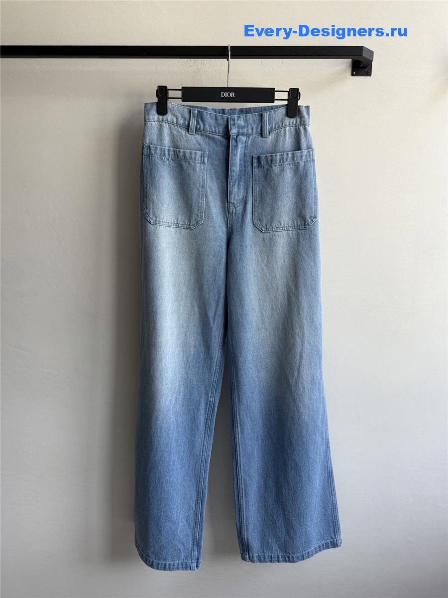 D10r light blue wide-leg jeans