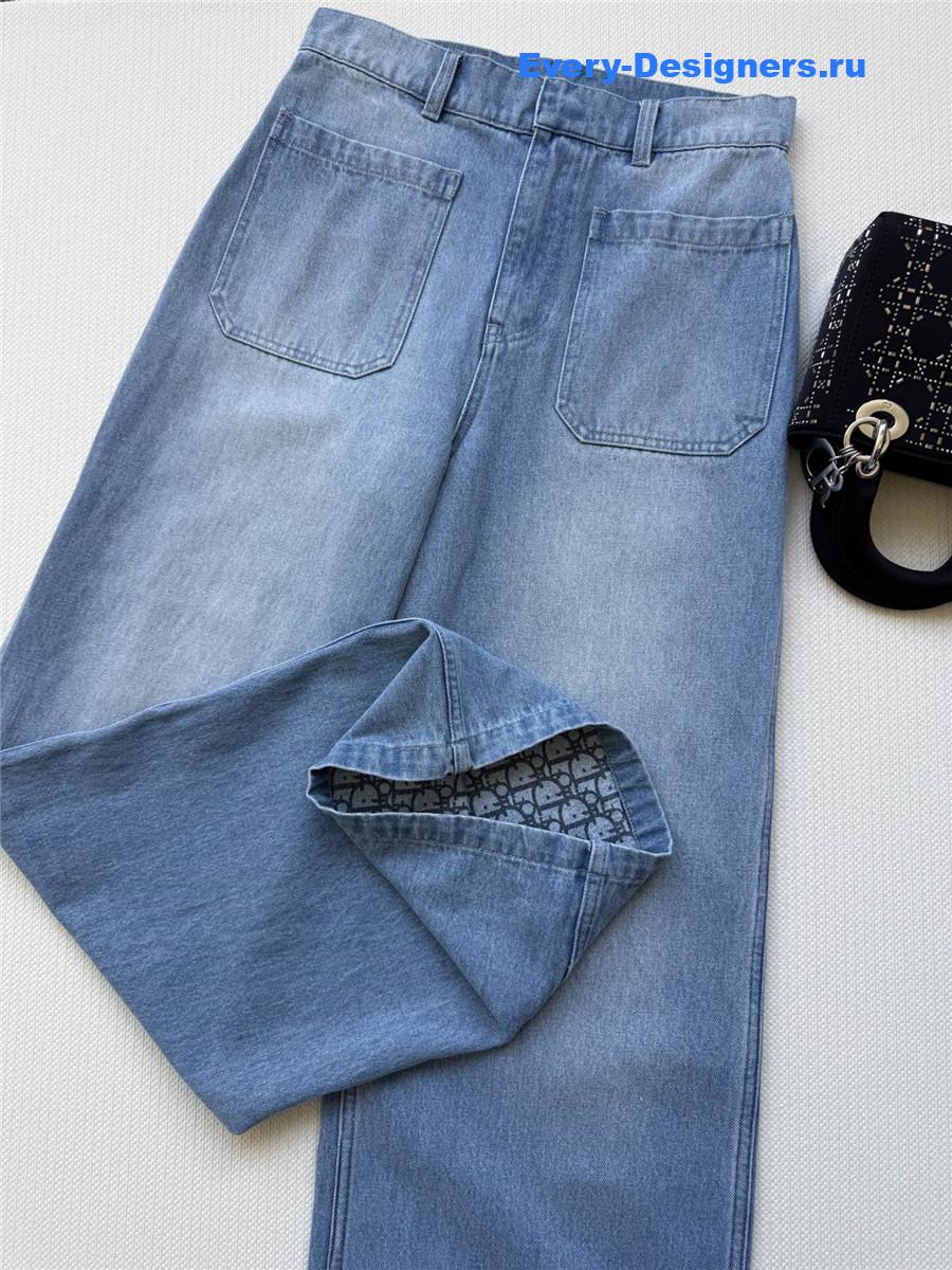 D10r light blue wide-leg jeans