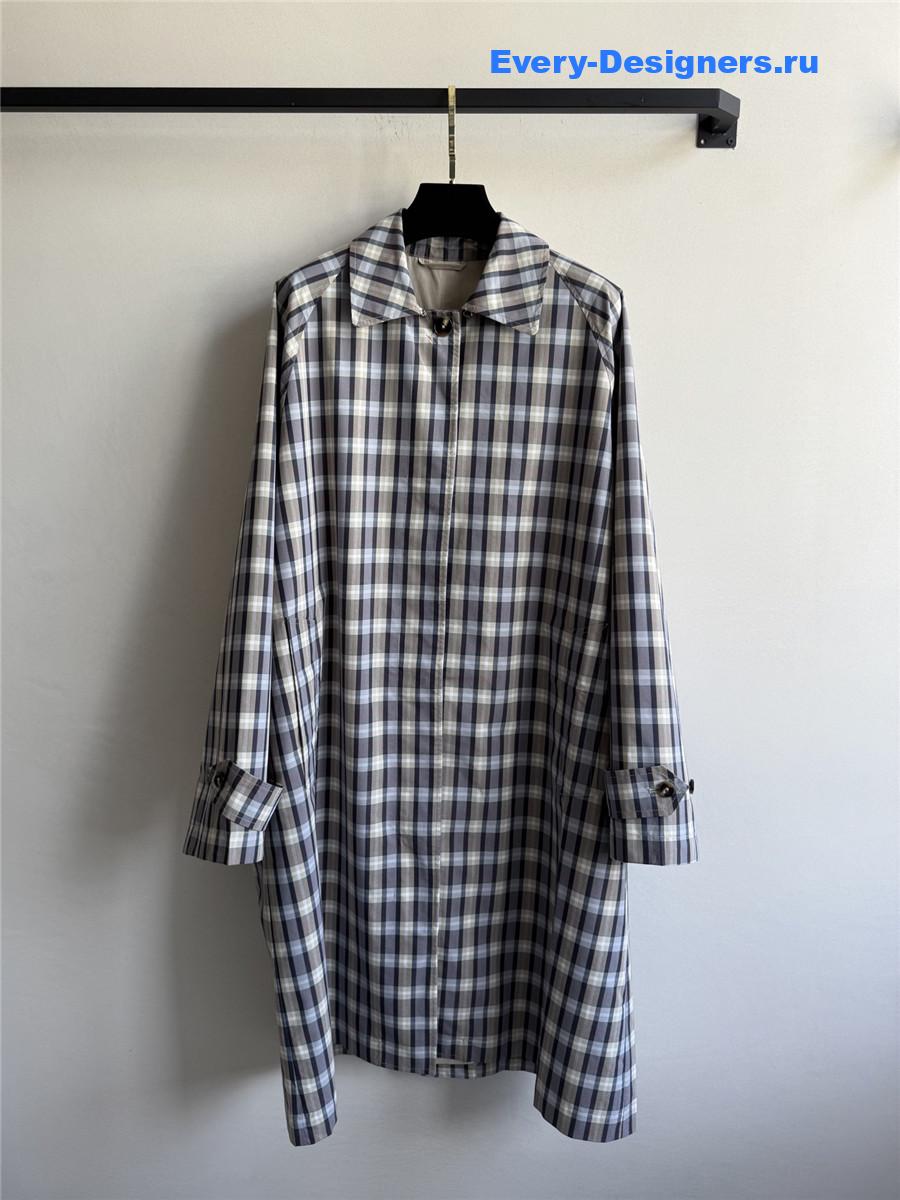 The R0w tavishina check long coat