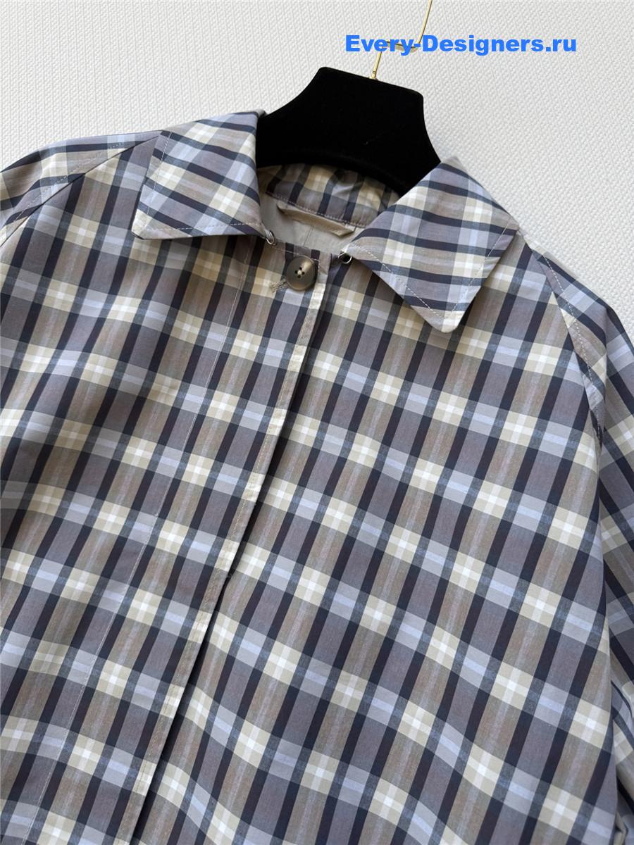 The R0w tavishina check long coat