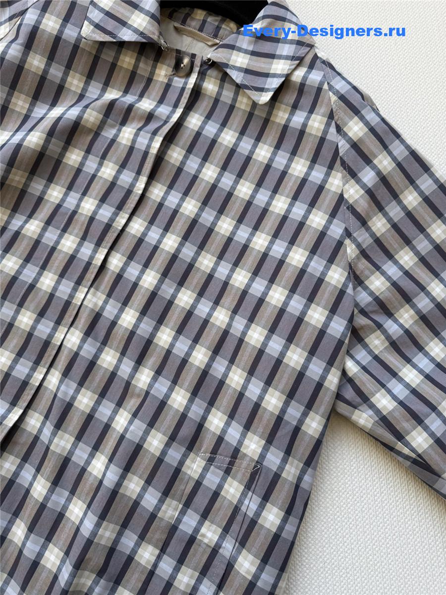 The R0w tavishina check long coat