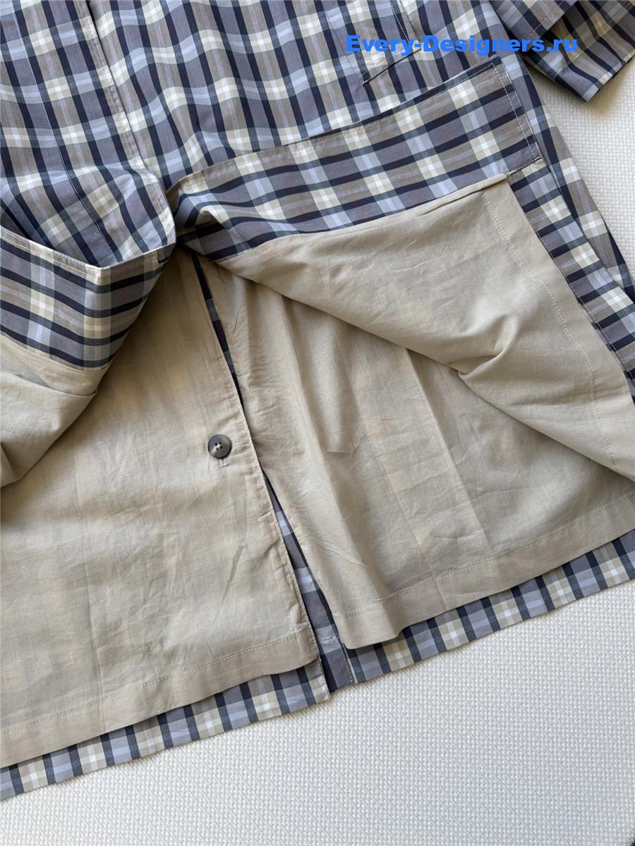 The R0w tavishina check long coat