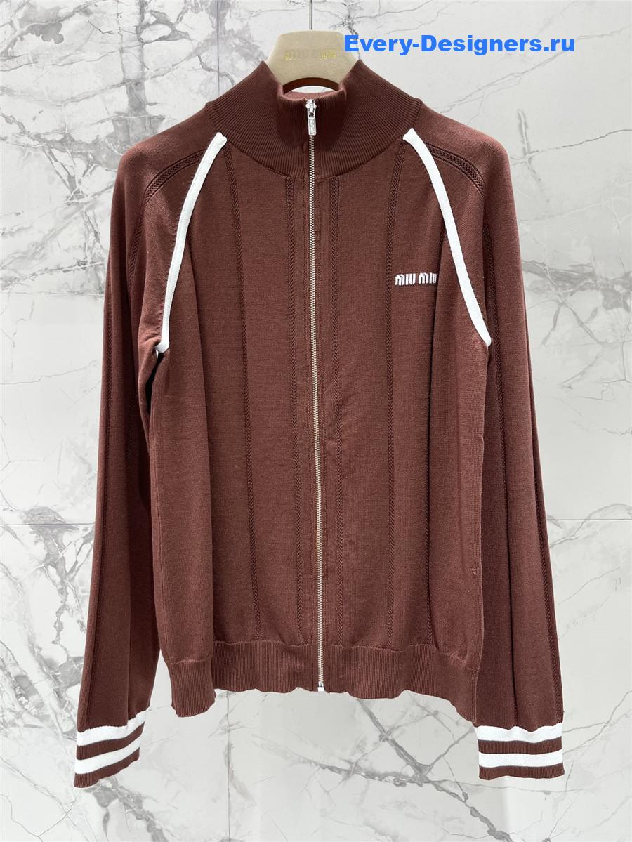 Miu Miu Brown Knit Cardigan