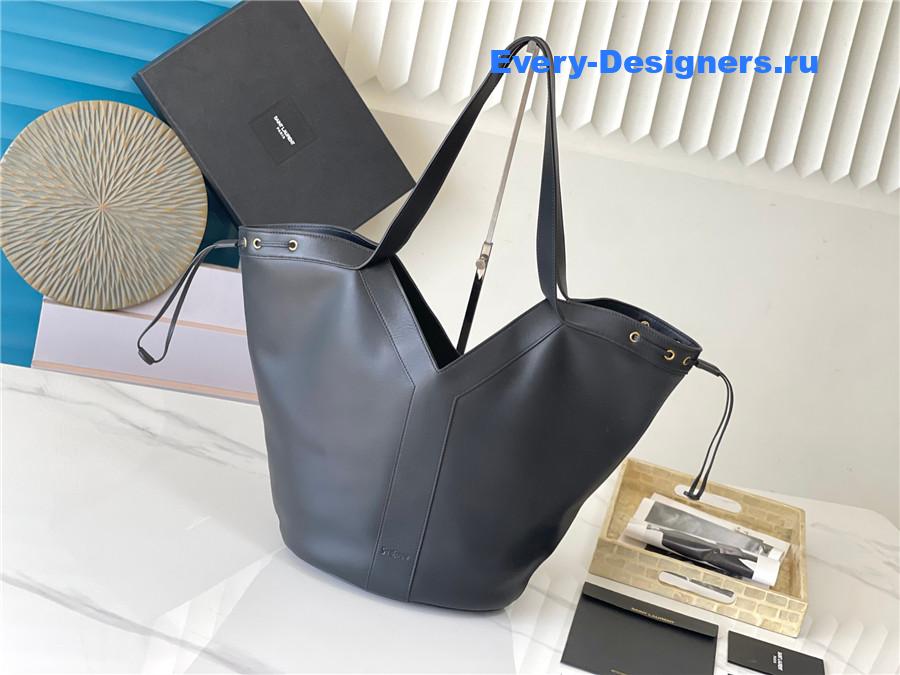 Sa1nt Lau*nt y large hobo in black leather