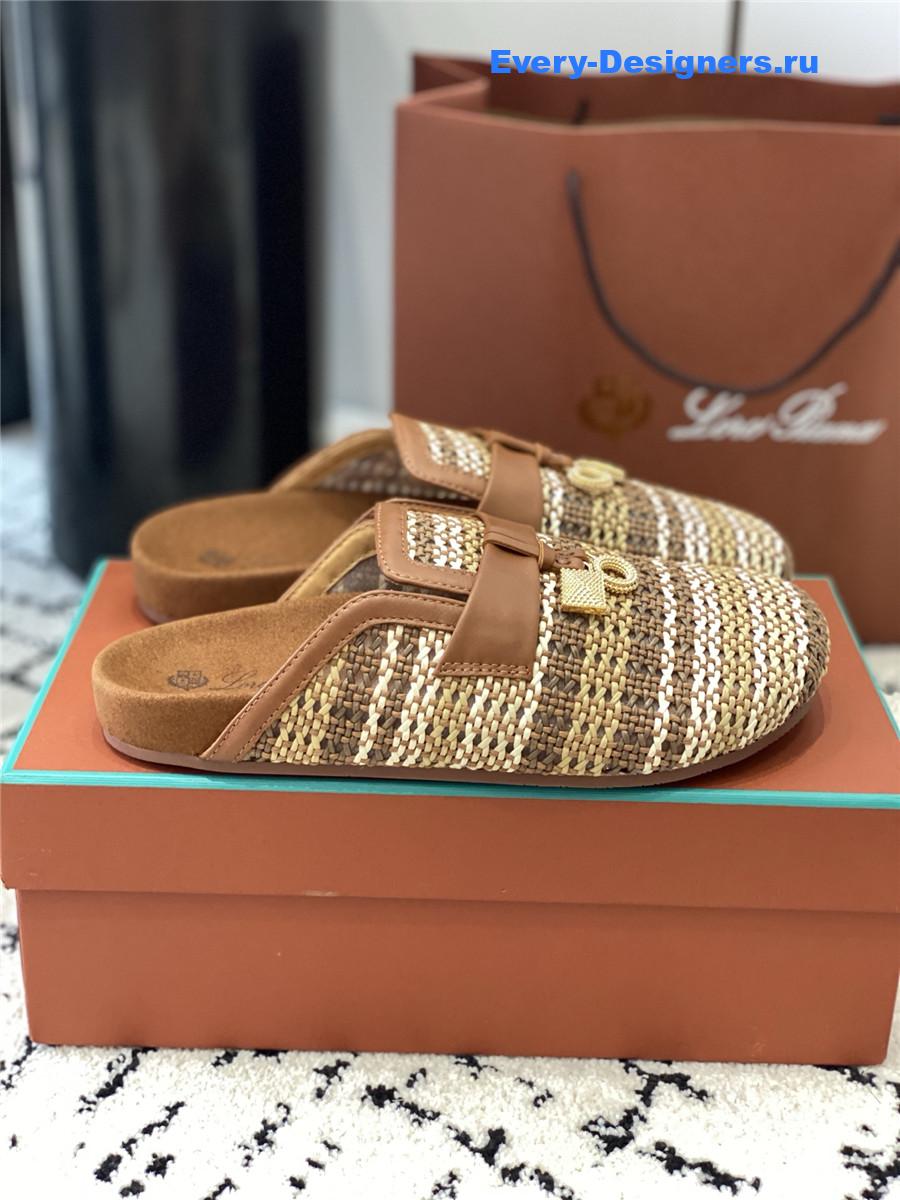 L0r0 P1ana raffia mules