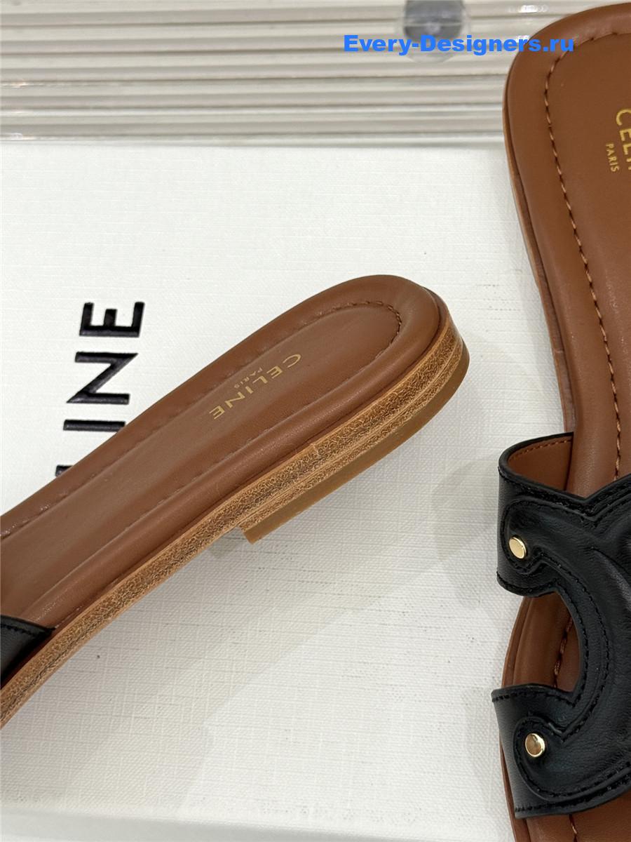 Ce1i*e triomphe leather mules in black