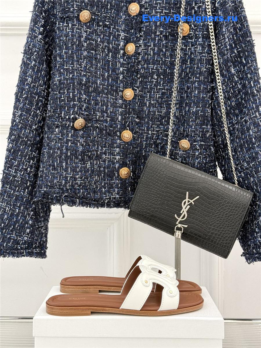 Ce1i*e triomphe leather mules in white