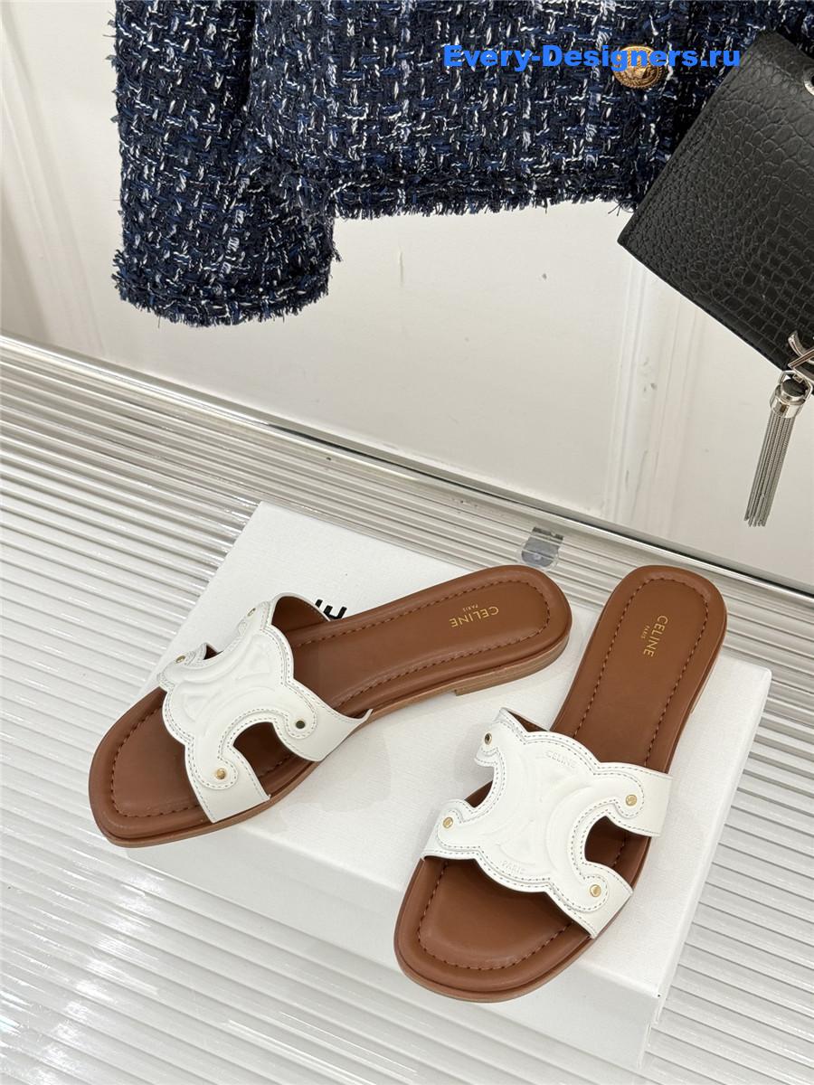 Ce1i*e triomphe leather mules in white