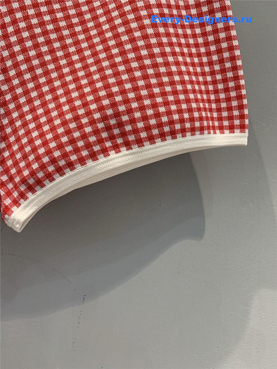 Miu Miu White/Red Viscose Shorts