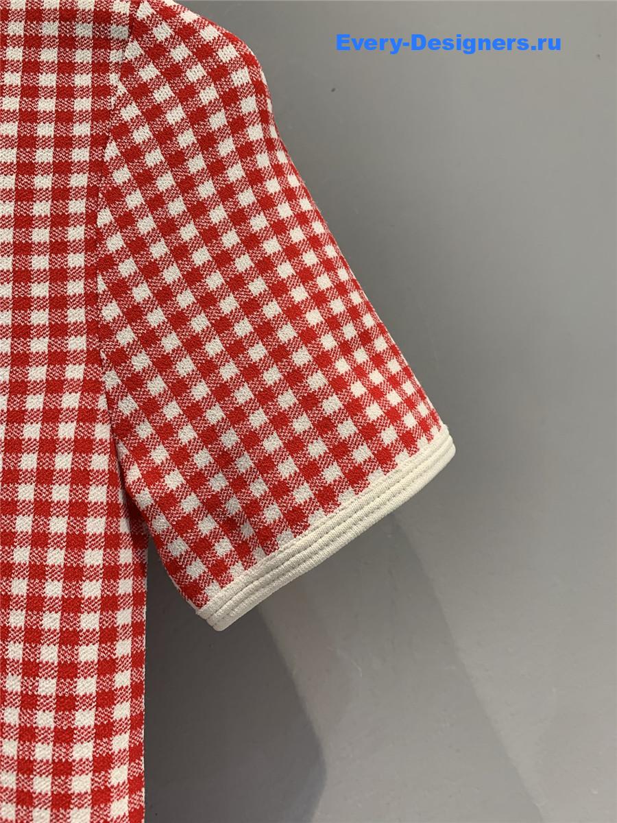 Miu Miu White/Red Viscose Top