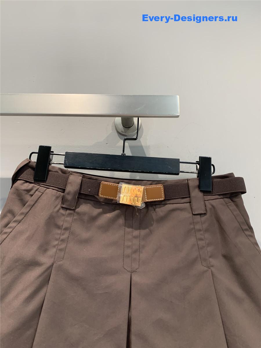 Miu Miu Cocoa Brown Miniskirt