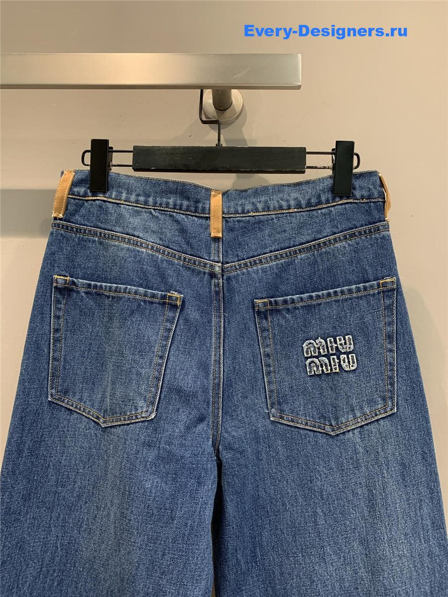 Miu Miu Blue Straight-Leg Jeans