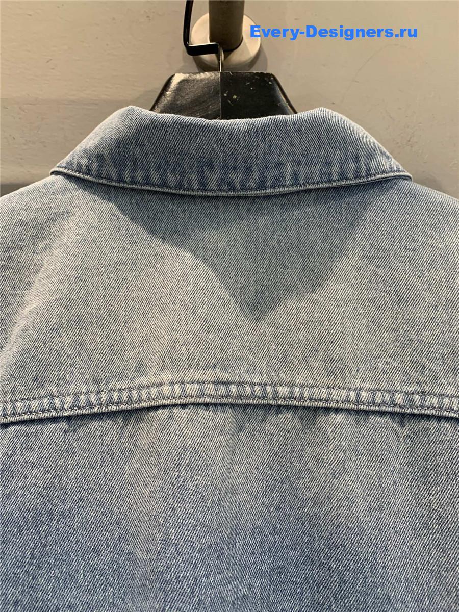 D10r light blue bee embroidered denim jacket