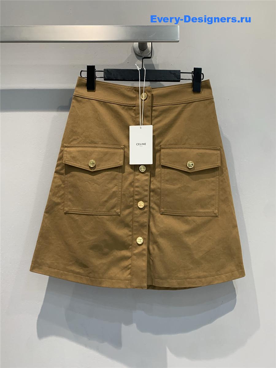 Ce1i*e cotton twill short skirt