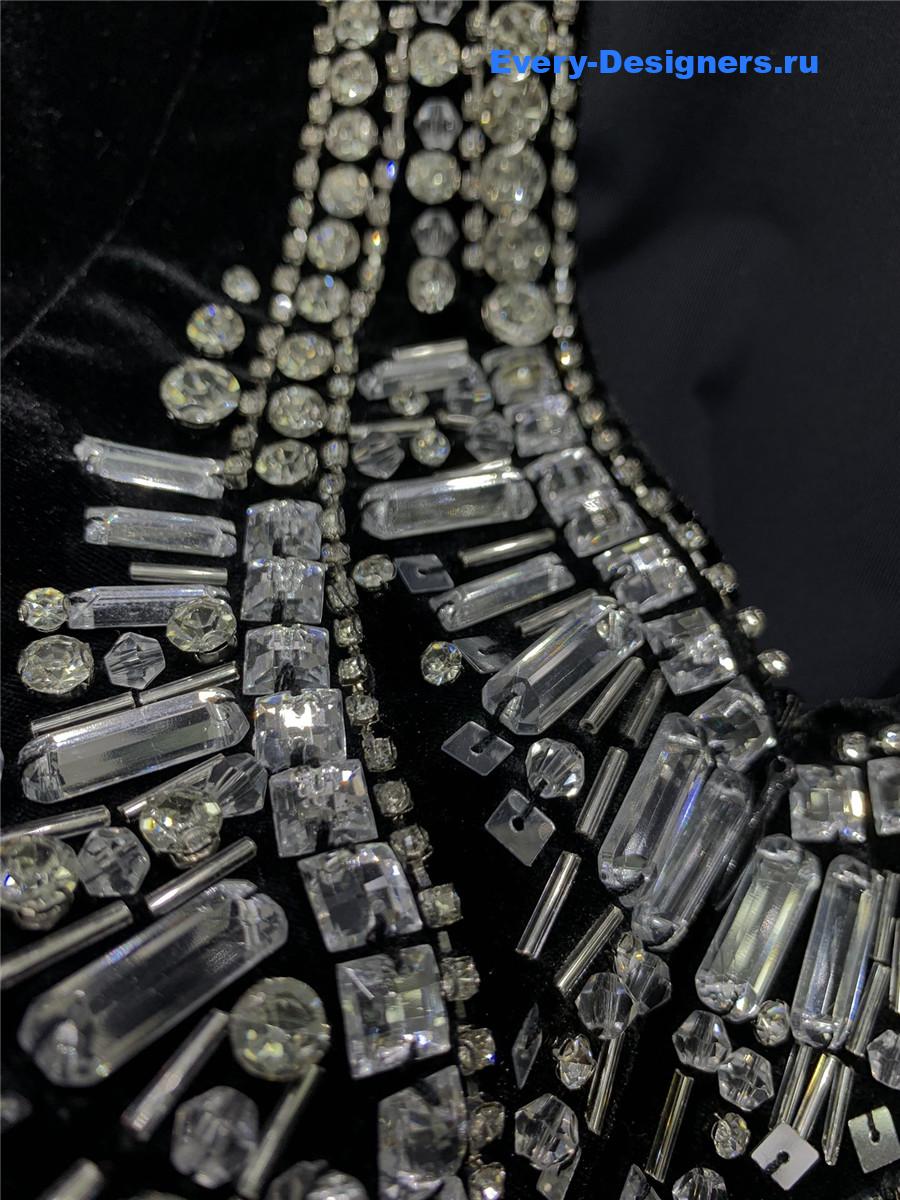 Balmain Pearl Velvet Gown