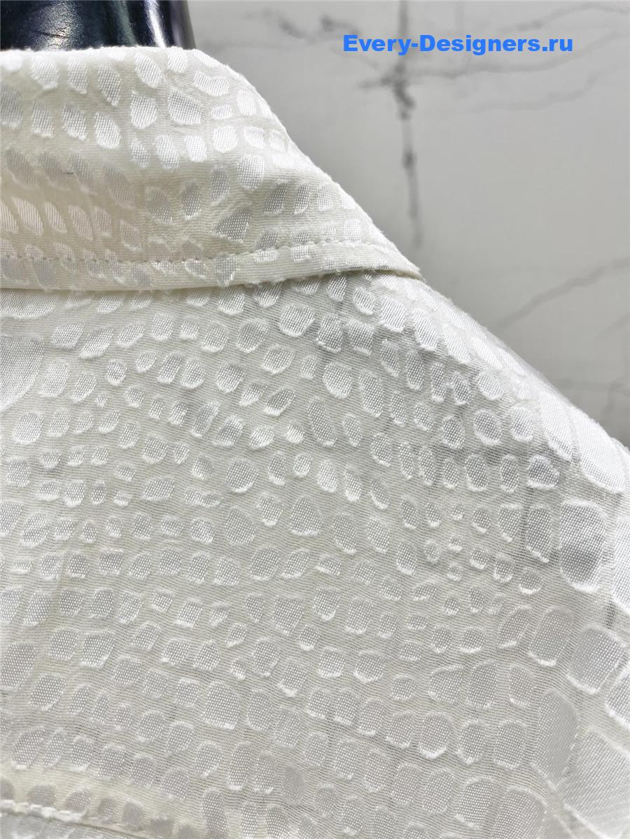 Ba1en*iaga crocodile shirt in white