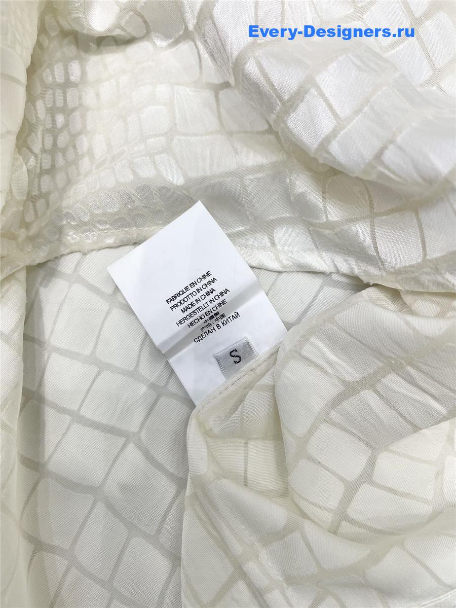 Ba1en*iaga crocodile shirt in white