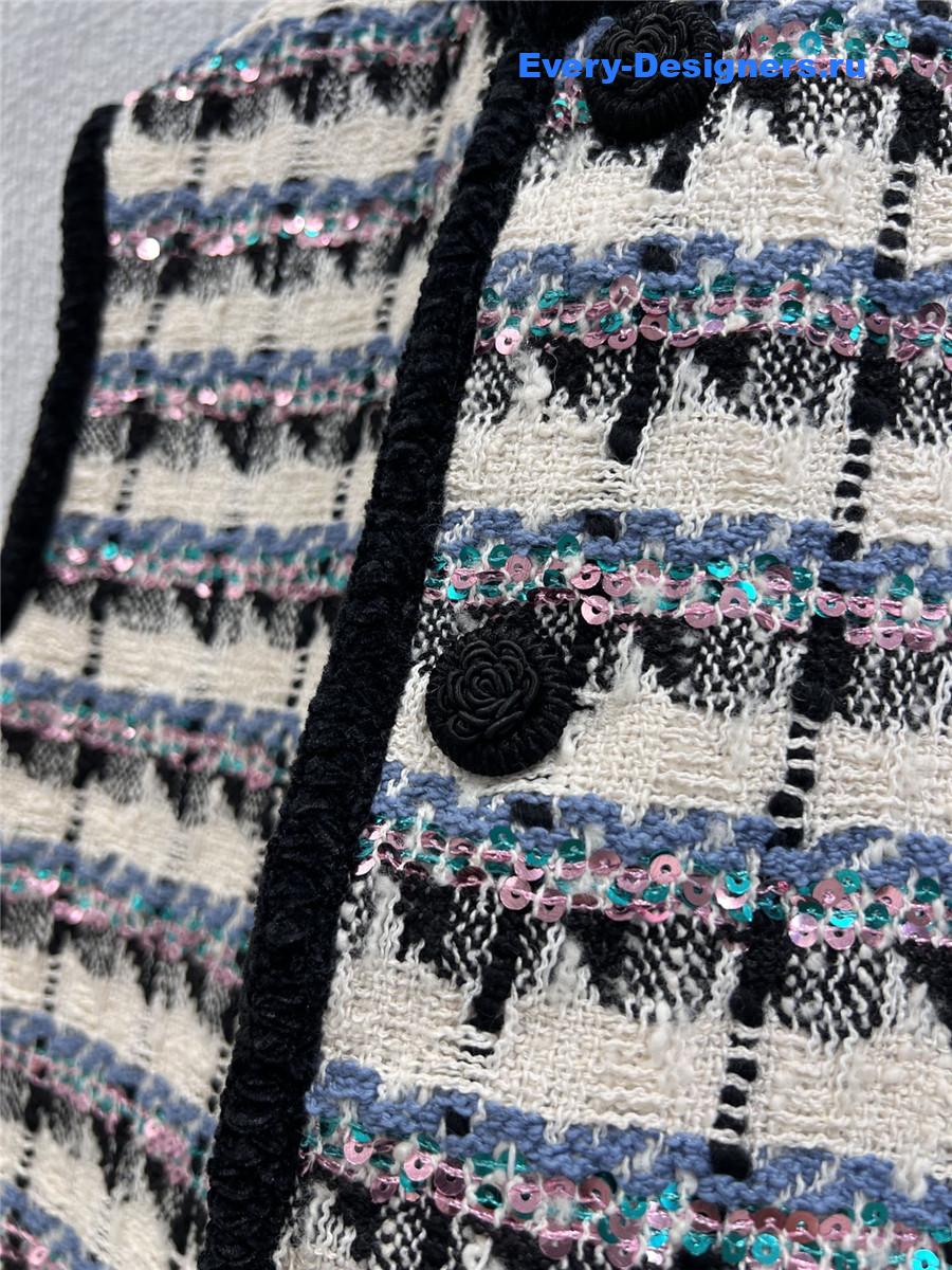 Va1e*ntin0 sequined tweed gilet