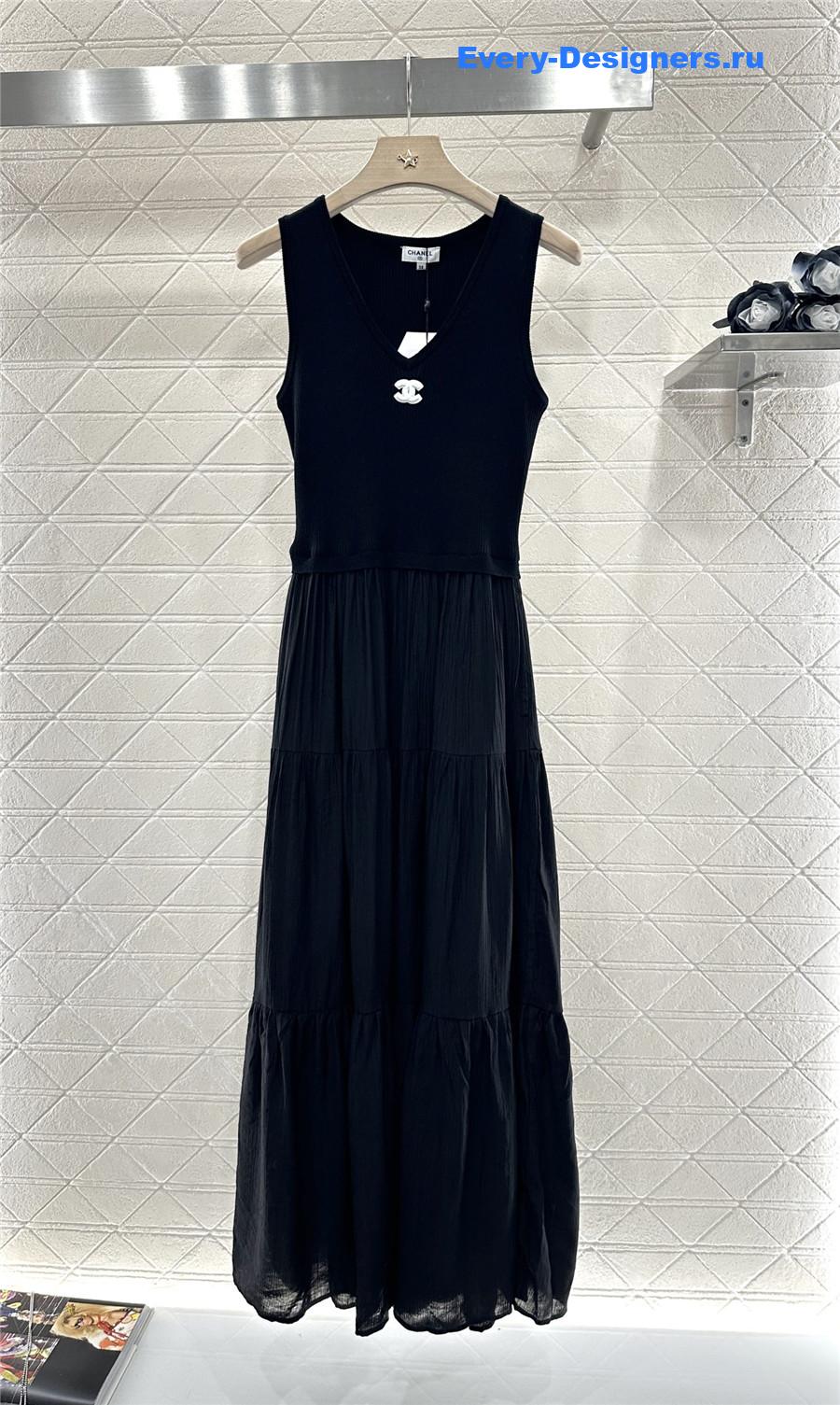 Ch**el knitted patchwork dress