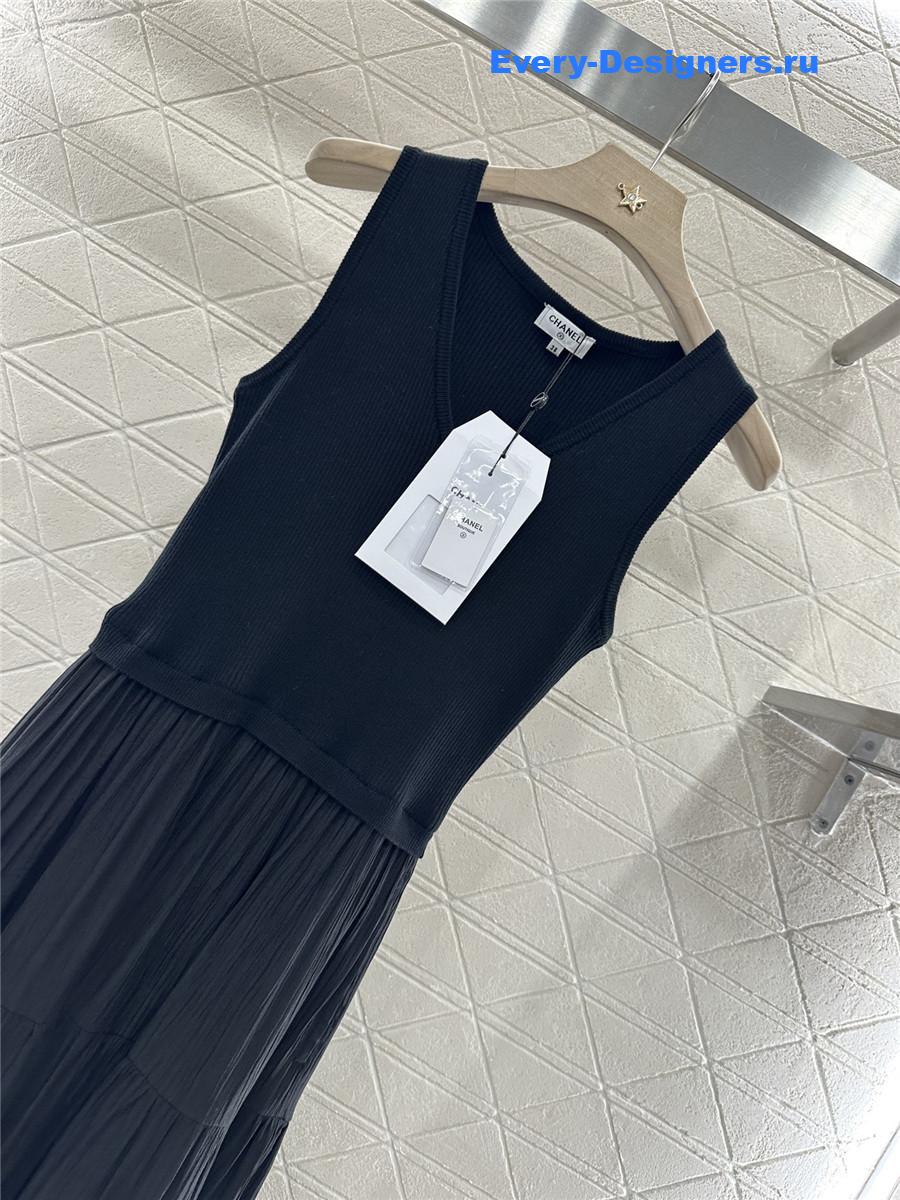 Ch**el knitted patchwork dress