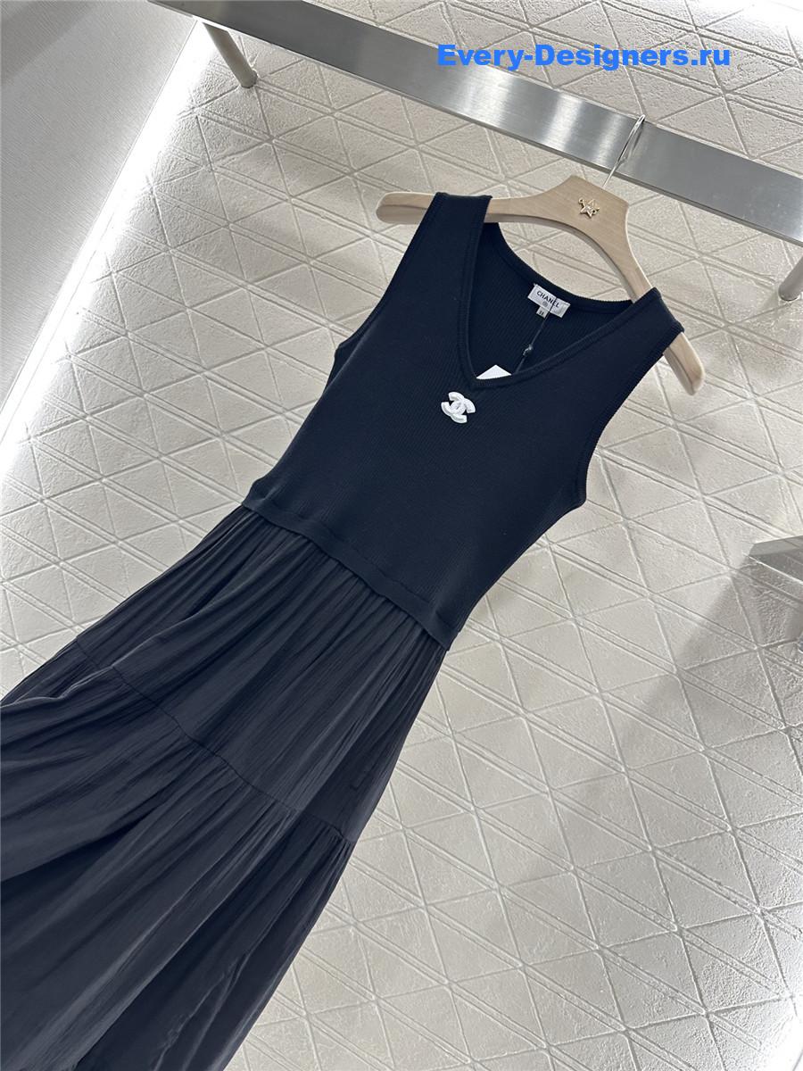 Ch**el knitted patchwork dress