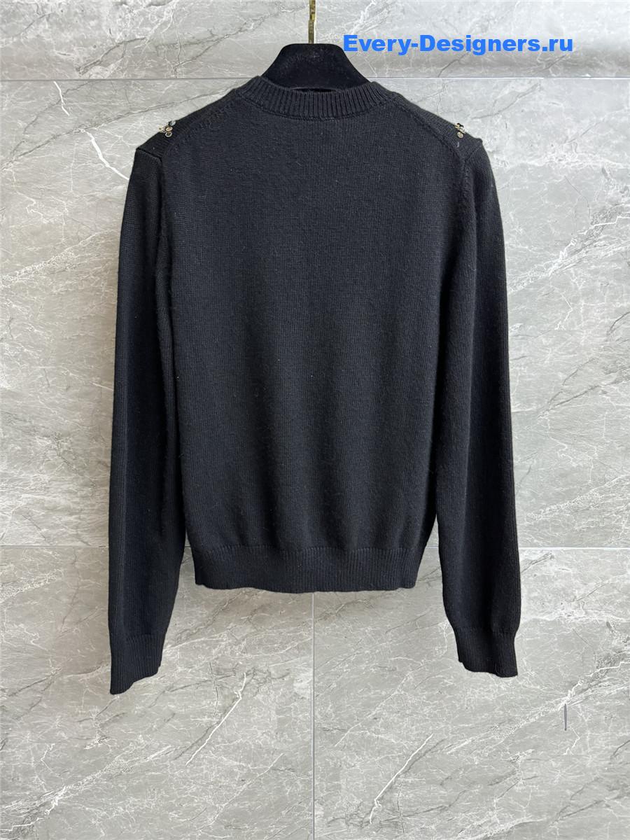 Ch**el sequins embroidered cashmere sweater