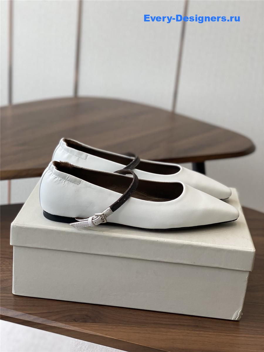 BC White Mary Jane Ballet Flats