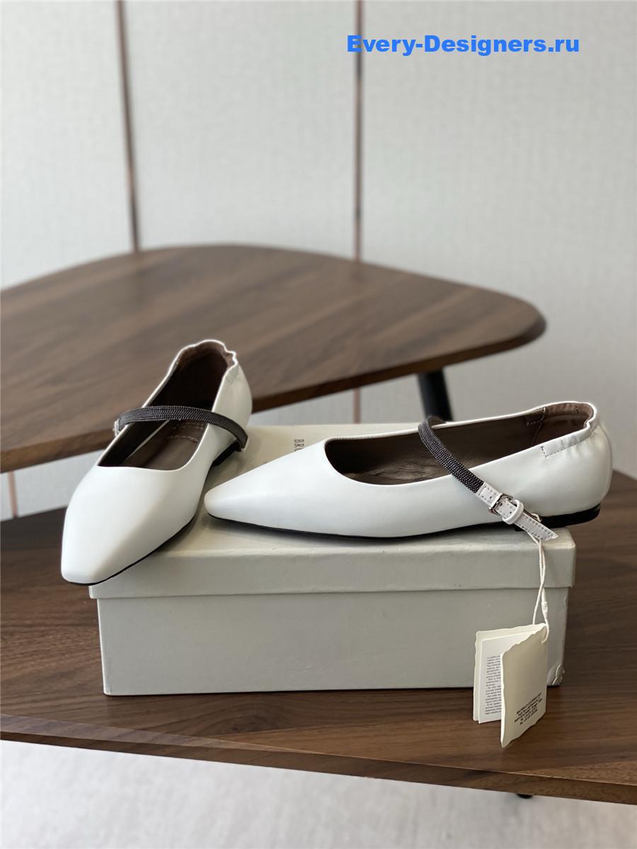 BC White Mary Jane Ballet Flats