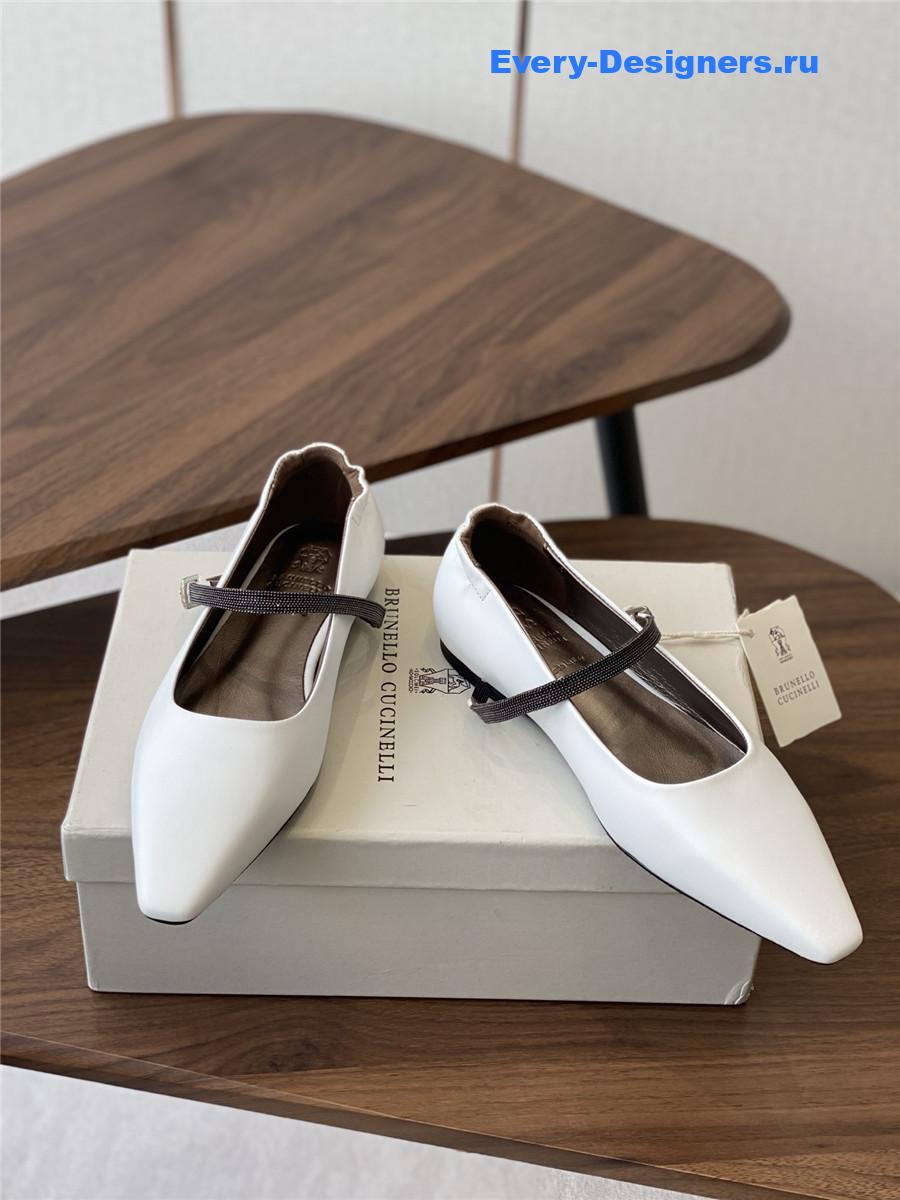 BC White Mary Jane Ballet Flats